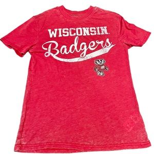 Wisconsin Badger vintage style boys T-shirt